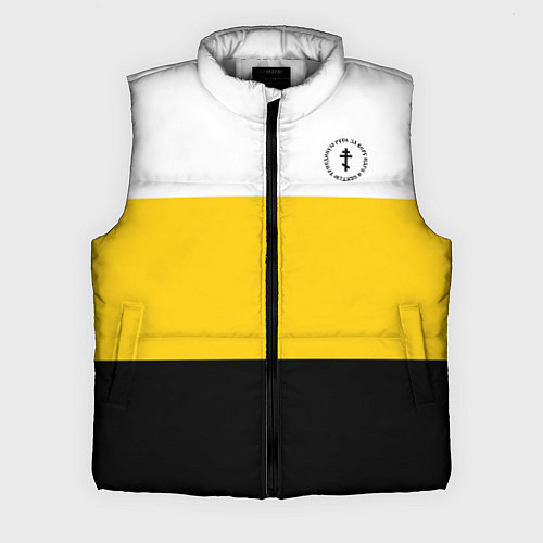Мужской жилет За веру царя Николай II крест черный / 3D-Светло-серый – фото 1
