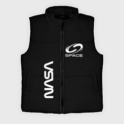 Мужской жилет Nasa space logo white, цвет: 3D-черный