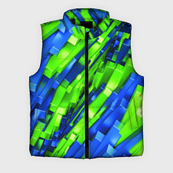 Мужской жилет Сине-зеленые наклонные блоки