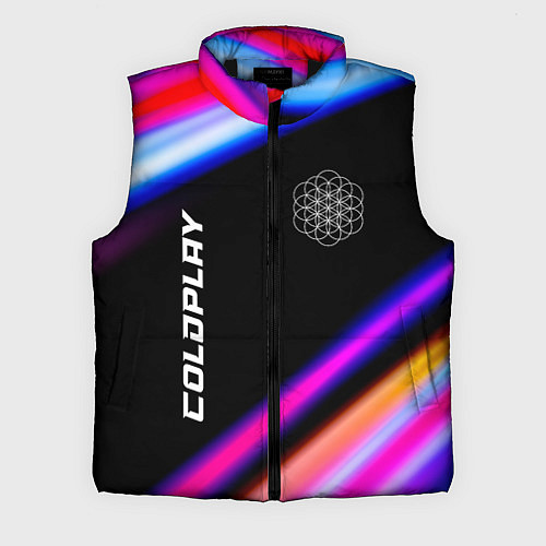 Мужской жилет Coldplay neon rock lights / 3D-Черный – фото 1