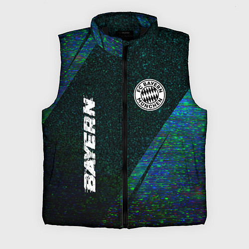 Мужской жилет Bayern glitch blue / 3D-Черный – фото 1