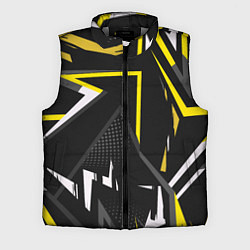 Мужской жилет Абстрактный узор с геометрической концепцией, цвет: 3D-светло-серый