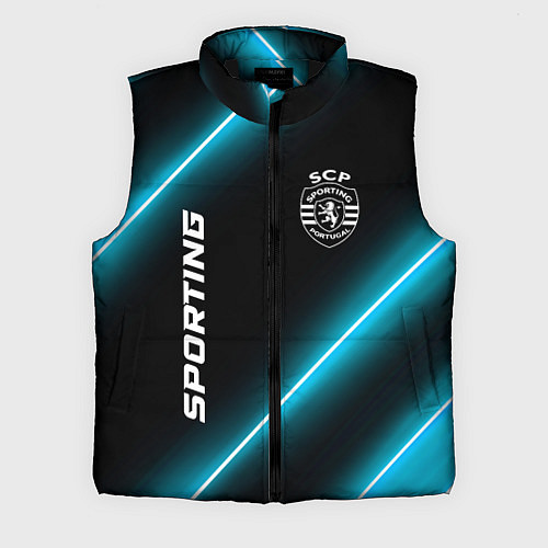 Мужской жилет Sporting неоновые лампы / 3D-Черный – фото 1