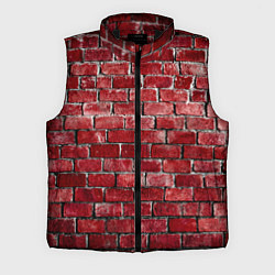 Мужской жилет Текстура красного кирпича, цвет: 3D-черный