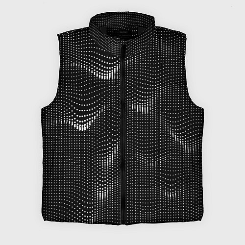 Мужской жилет Чёрная оптическая иллюзия из точек / 3D-Черный – фото 1