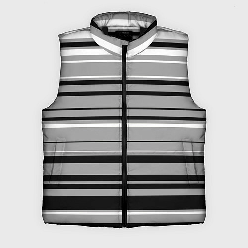 Мужской жилет Серый в чёрную полоску / 3D-Черный – фото 1