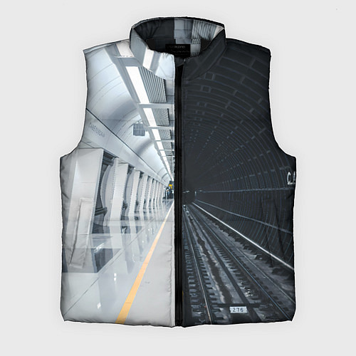 Мужской жилет Метро Москвы / 3D-Черный – фото 1
