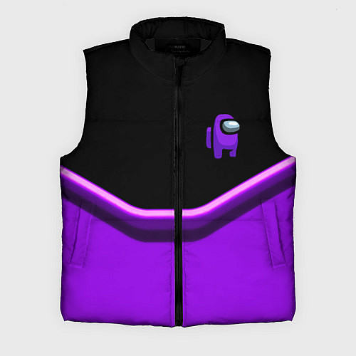 Мужской жилет Among us neon geometry / 3D-Черный – фото 1