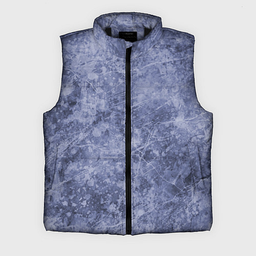Мужской жилет Абстракция - синий лёд / 3D-Черный – фото 1