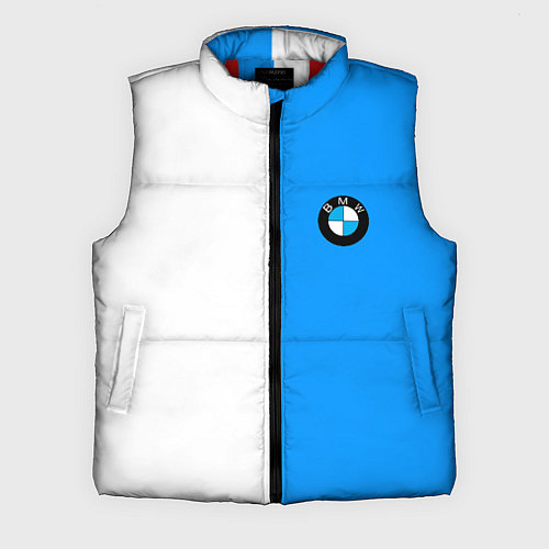 Мужской жилет BMW sport blue white / 3D-Красный – фото 1