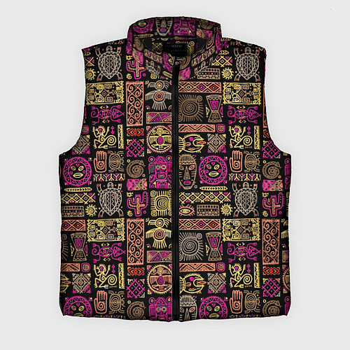 Мужской жилет Африка - этнический орнамент / 3D-Черный – фото 1
