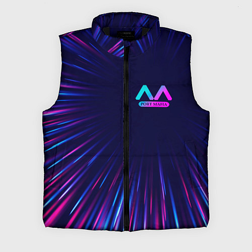 Мужской жилет Bungo Stray Dogs neon blast lines / 3D-Черный – фото 1