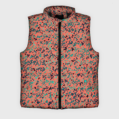 Мужской жилет Розово-бирюзовый абстрактный / 3D-Черный – фото 1