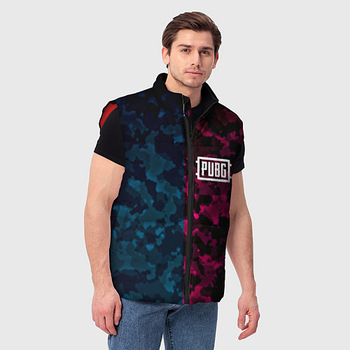 Мужской жилет PUBG camo texture / 3D-Красный – фото 3