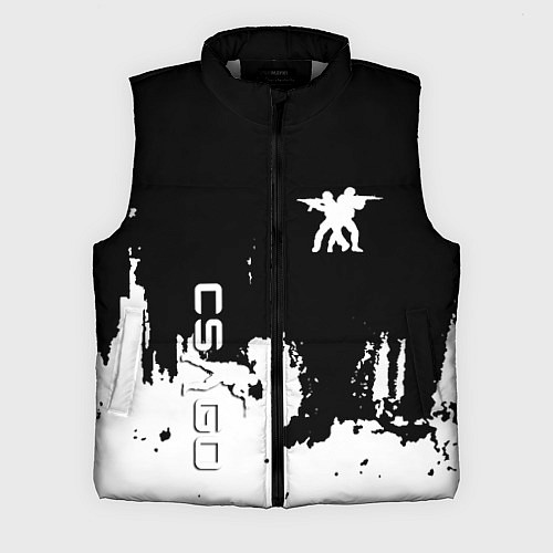 Мужской жилет Контра белые лого / 3D-Светло-серый – фото 1