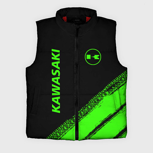 Мужской жилет Kawasaki - logo / 3D-Красный – фото 1