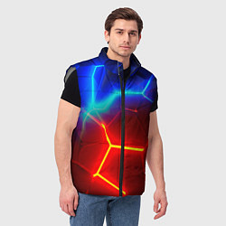 Мужской жилет Красные плиты с ярким светом, цвет: 3D-светло-серый — фото 2