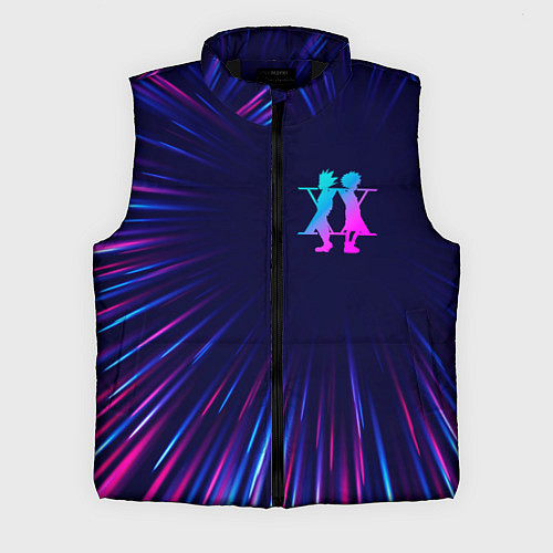 Мужской жилет Hunter x Hunter neon blast lines / 3D-Черный – фото 1