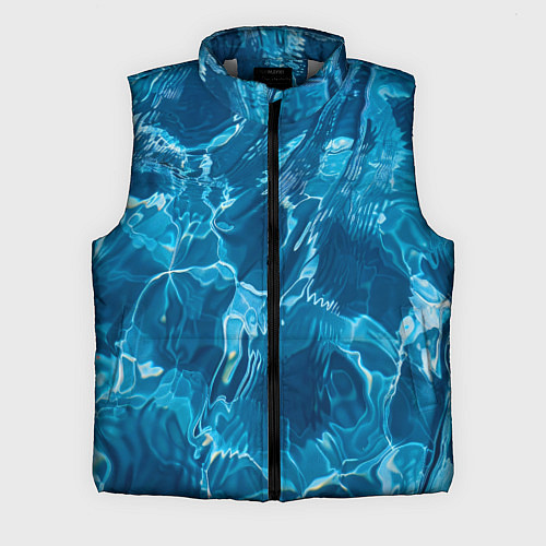 Мужской жилет Текстура океана / 3D-Светло-серый – фото 1