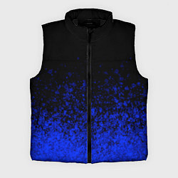 Мужской жилет Чёрный и ультрамарин абстрактный, цвет: 3D-черный