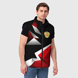 Мужской жилет Russia uniform - красный и черный, цвет: 3D-черный — фото 2