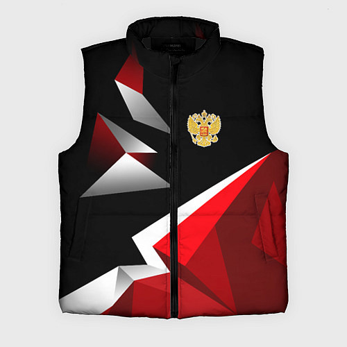 Мужской жилет Russia uniform - красный и черный / 3D-Черный – фото 1