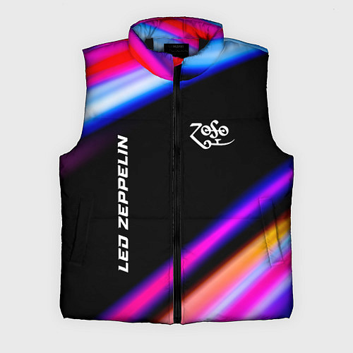 Мужской жилет Led Zeppelin neon rock lights / 3D-Черный – фото 1