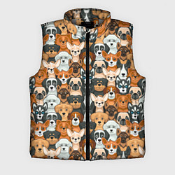 Мужской жилет Мультяшные собачки, цвет: 3D-светло-серый