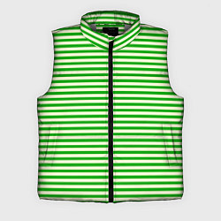 Мужской жилет Бежево-зелёный полосатый, цвет: 3D-светло-серый