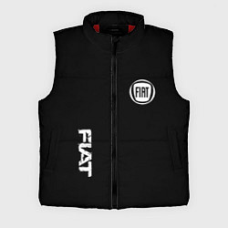 Мужской жилет FIAT logo white auto, цвет: 3D-красный