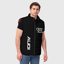 Мужской жилет AUDI sport white, цвет: 3D-красный — фото 2