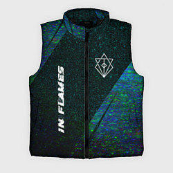 Мужской жилет In Flames glitch blue