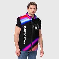 Мужской жилет Pink Floyd neon rock lights, цвет: 3D-черный — фото 2