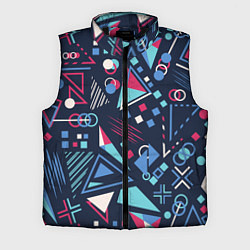 Мужской жилет Яркий абстрактный узор для спорта, цвет: 3D-черный