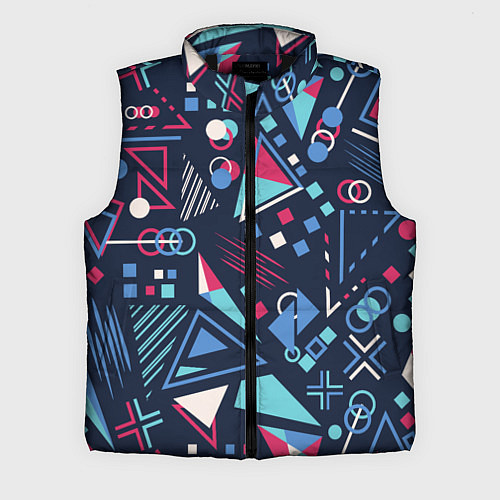 Мужской жилет Яркий абстрактный узор для спорта / 3D-Черный – фото 1
