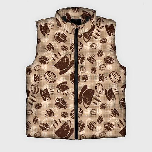 Мужской жилет Кофейный узор / 3D-Черный – фото 1