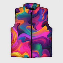 Мужской жилет Неоновые формы, цвет: 3D-красный