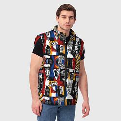 Мужской жилет Лица и узоры, цвет: 3D-красный — фото 2