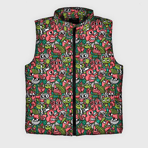 Мужской жилет Человечки с длинными носами / 3D-Черный – фото 1