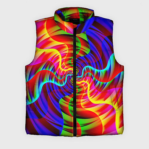 Мужской жилет Абстрактные волнистые линии / 3D-Черный – фото 1