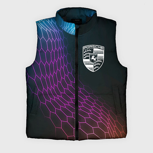 Мужской жилет Porsche neon hexagon / 3D-Черный – фото 1