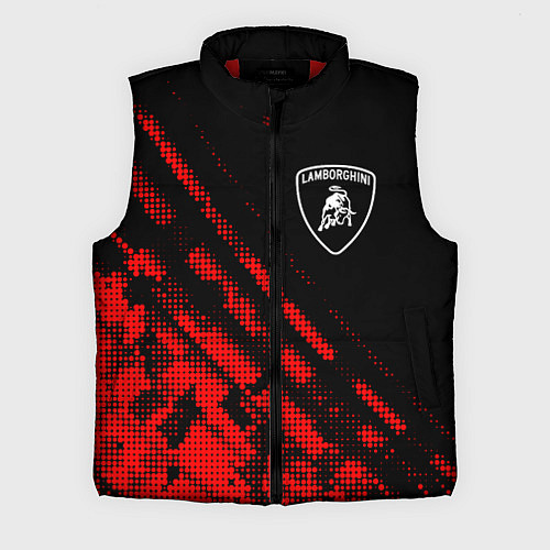 Мужской жилет Lamborghini sport grunge / 3D-Красный – фото 1