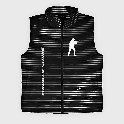 Мужской жилет Counter Strike metal game lines / 3D-Черный – фото 1