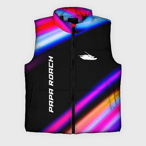 Мужской жилет Papa Roach neon rock lights / 3D-Черный – фото 1