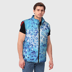 Мужской жилет Абстракция паттерн воды и неба, цвет: 3D-красный — фото 2