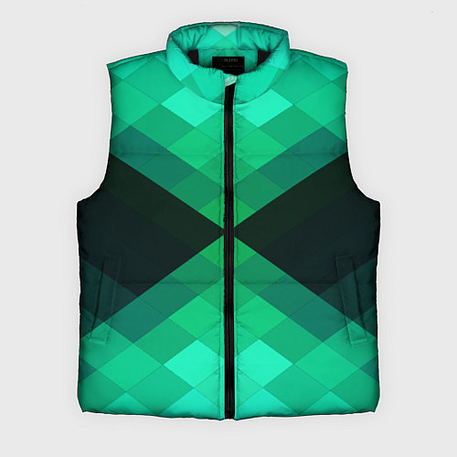 Мужской жилет Изумрудная мозаика / 3D-Черный – фото 1