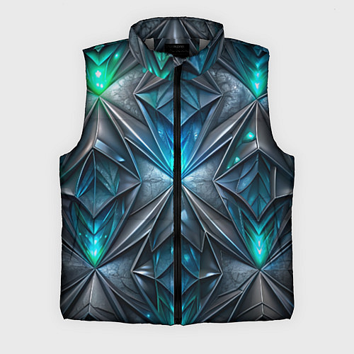 Мужской жилет Темная текстура со свечением / 3D-Светло-серый – фото 1