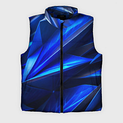 Мужской жилет Синяя геометрическая абстракция, цвет: 3D-черный