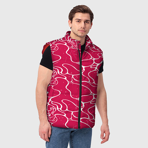 Мужской жилет Яркий абстрактный паттерн для спорта / 3D-Красный – фото 3