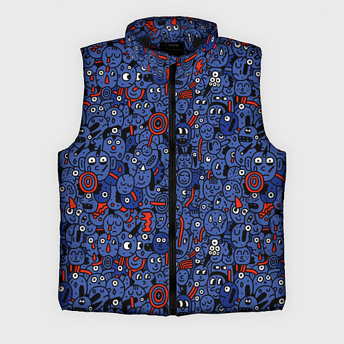 Мужской жилет Человечки панки / 3D-Черный – фото 1